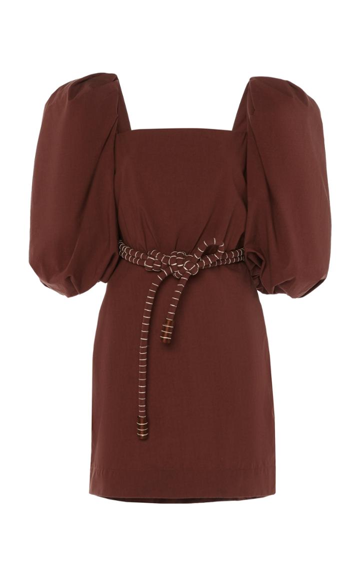 Johanna Ortiz Linear Rhythm Cotton Mini Dress