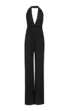 Ralph Lauren Clyde Satin-trimmed Wool-crepe Jumpsuit Size: 2