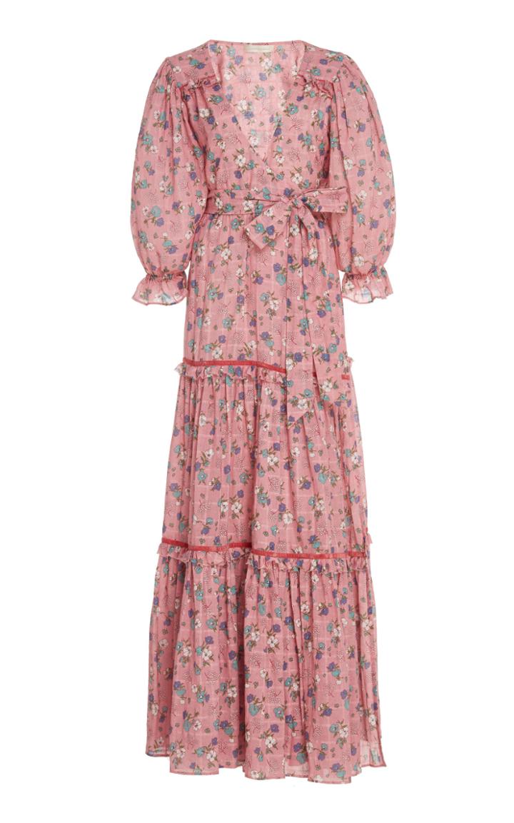 Loveshackfancy Stormi Tiered Floral-print Cotton Dress