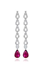 Mindi Mond Exclusive Platinum, Diamond And Rubellite Earrings