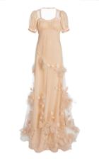 Moda Operandi Rodarte Floral Appliqued Chiffon Gown