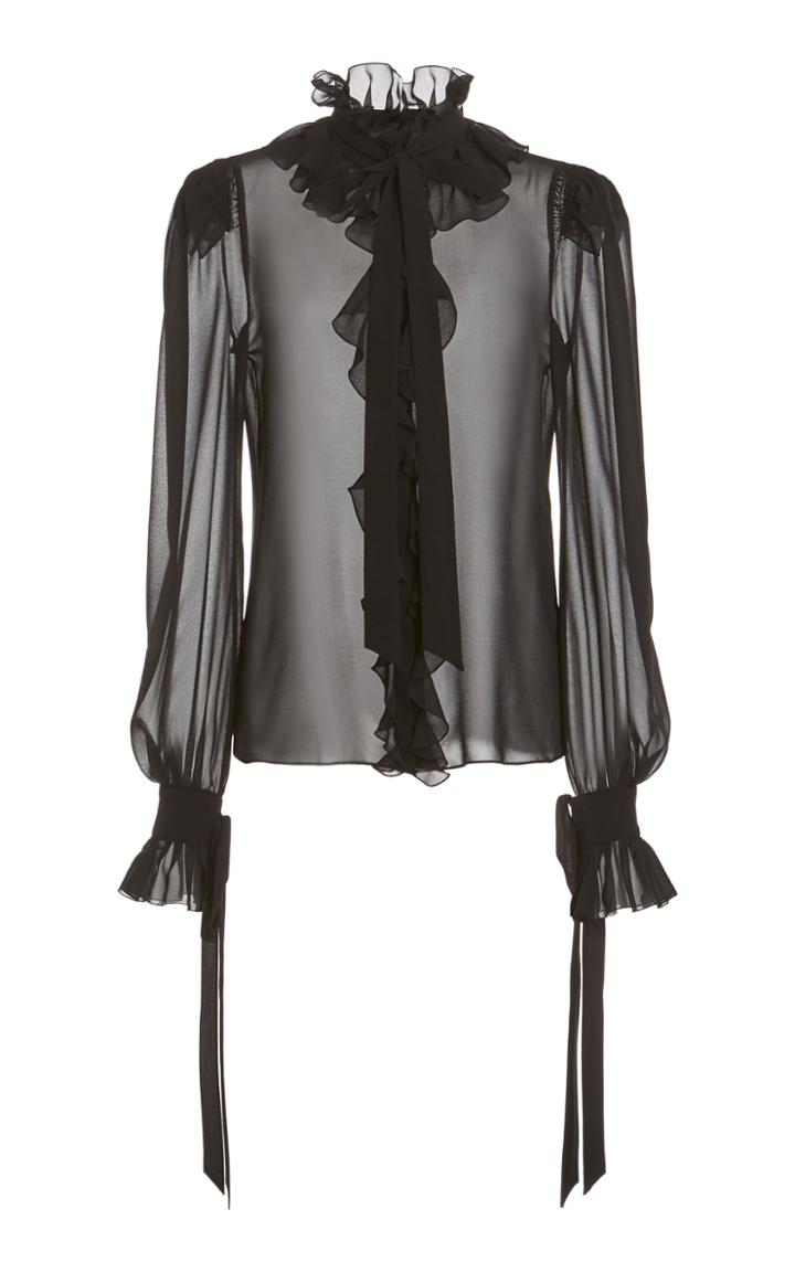Moda Operandi Zuhair Murad Ruffled Chiffon Blouse