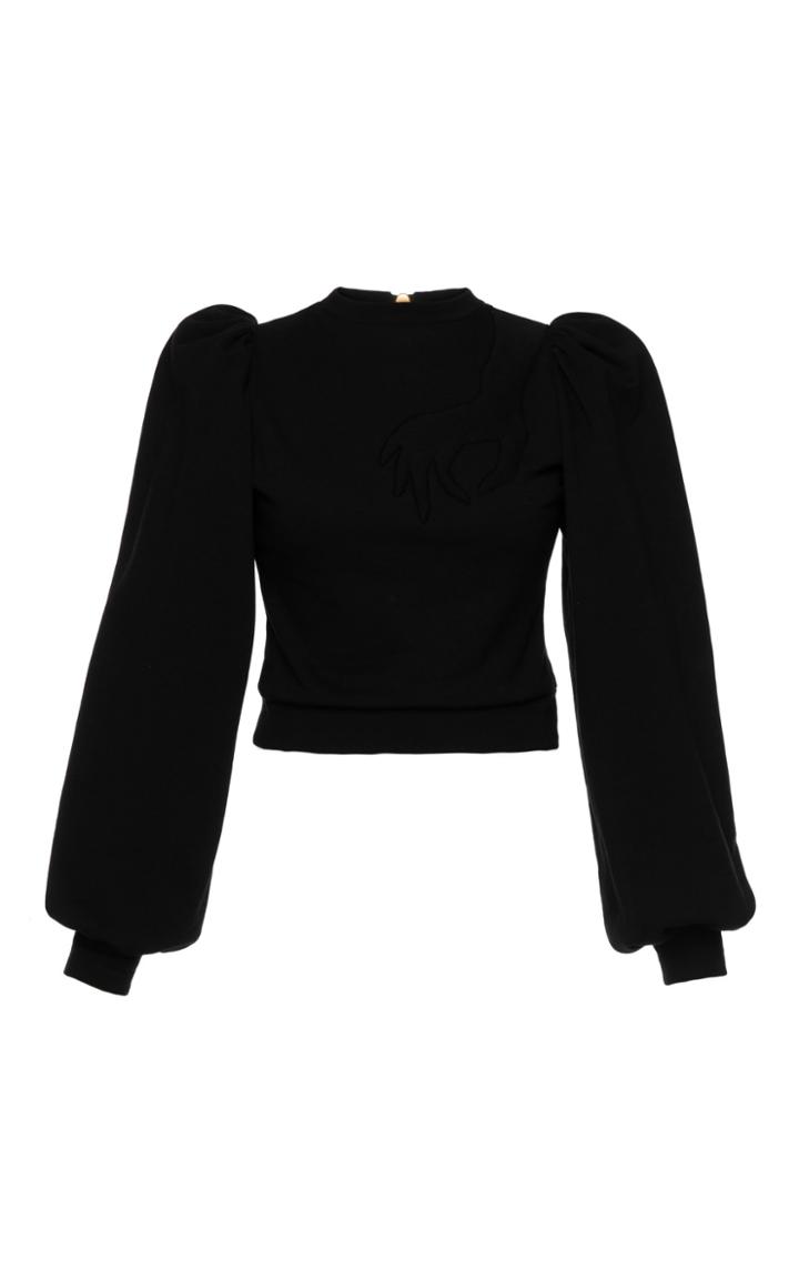 Lena Hoschek Symbolism Cotton Blouson Sleeve Sweater