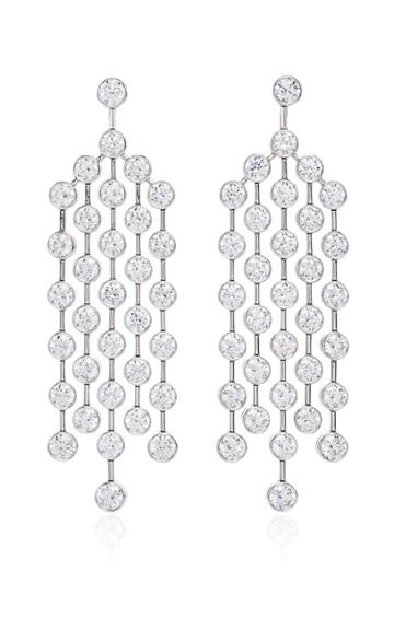 Nina Runsdorf Platinum Diamond Earrings