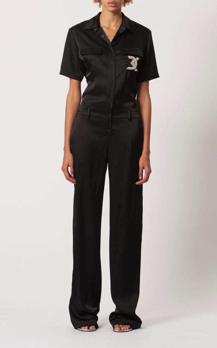 Moda Operandi David Koma Embellished Satin Jumpsuit