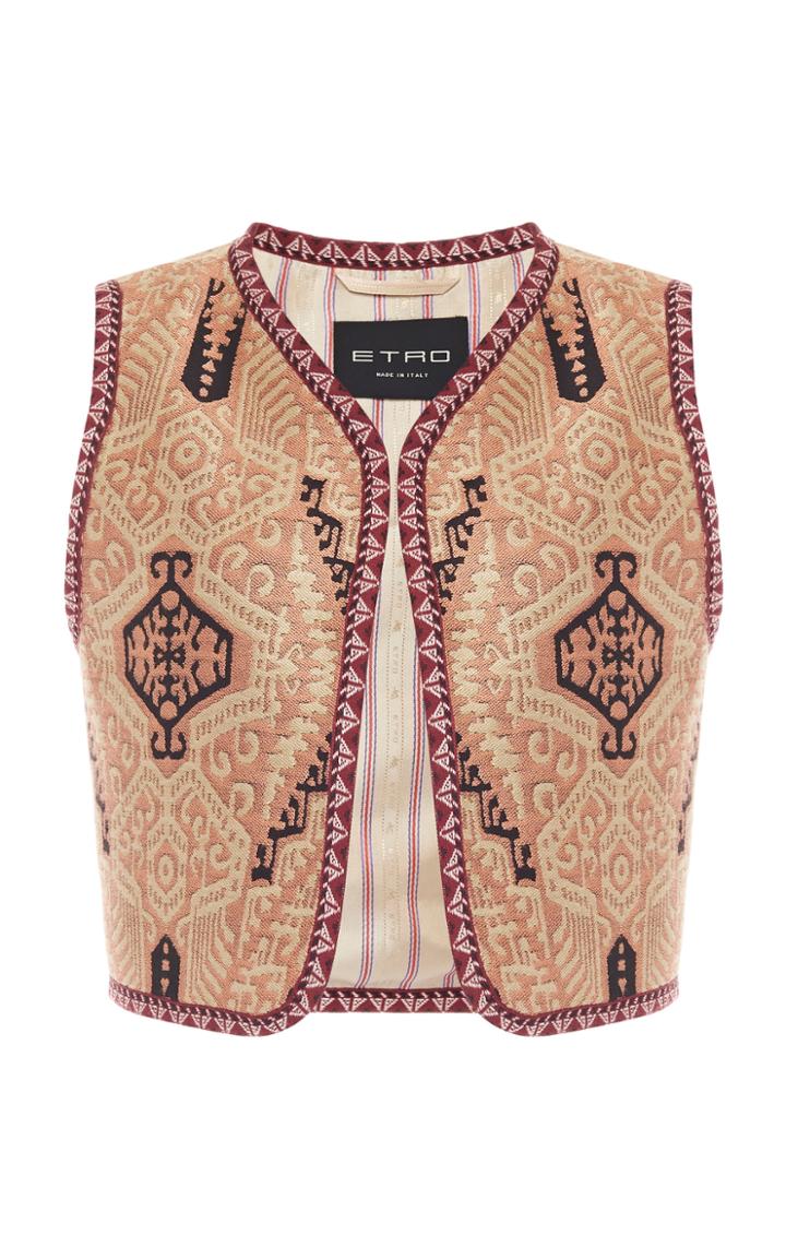 Etro Croppd Jacquard Vest