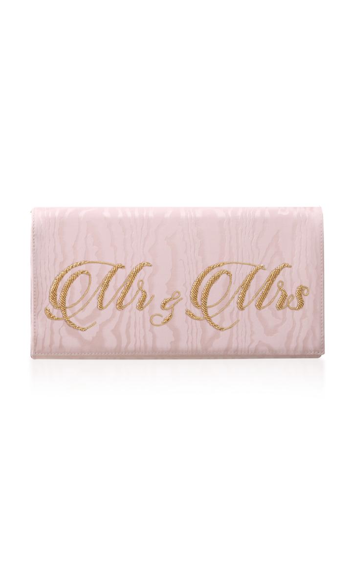 Preciously Paris Mr & Mrs Moire Clutch