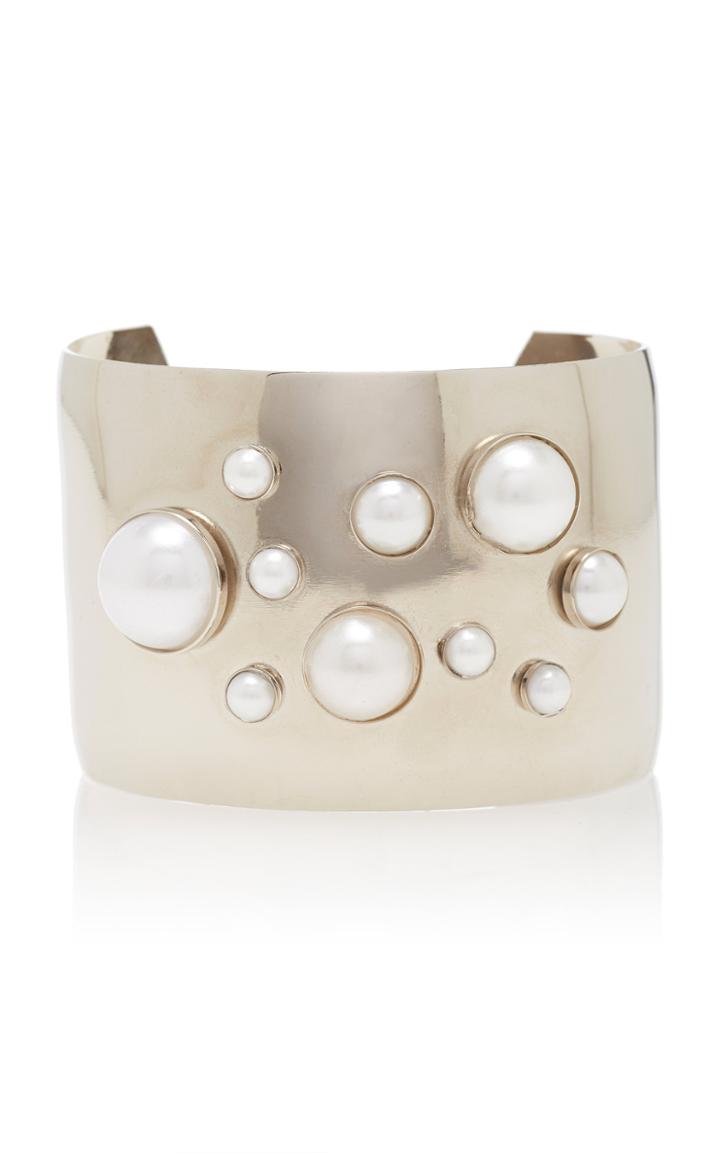 Moda Operandi Rodarte Silver Cuff With Pearl Details