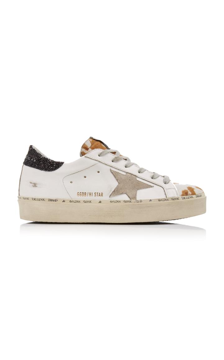 Golden Goose Hi-star Low-top Leather Sneakers