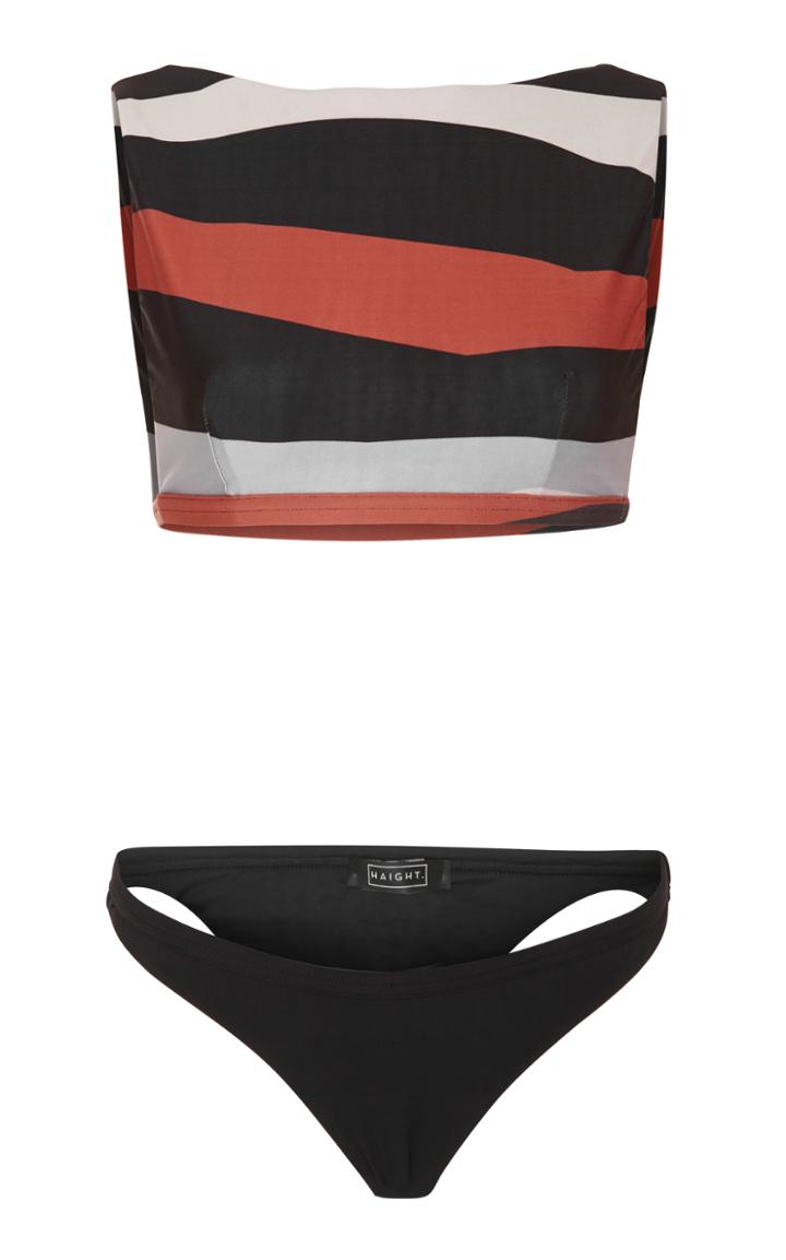 Haight Printed Side Slit Bikini Set