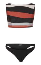 Haight Printed Side Slit Bikini Set