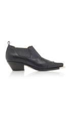 Off-white C/o Virgil Abloh Leather Metal Toe Booties