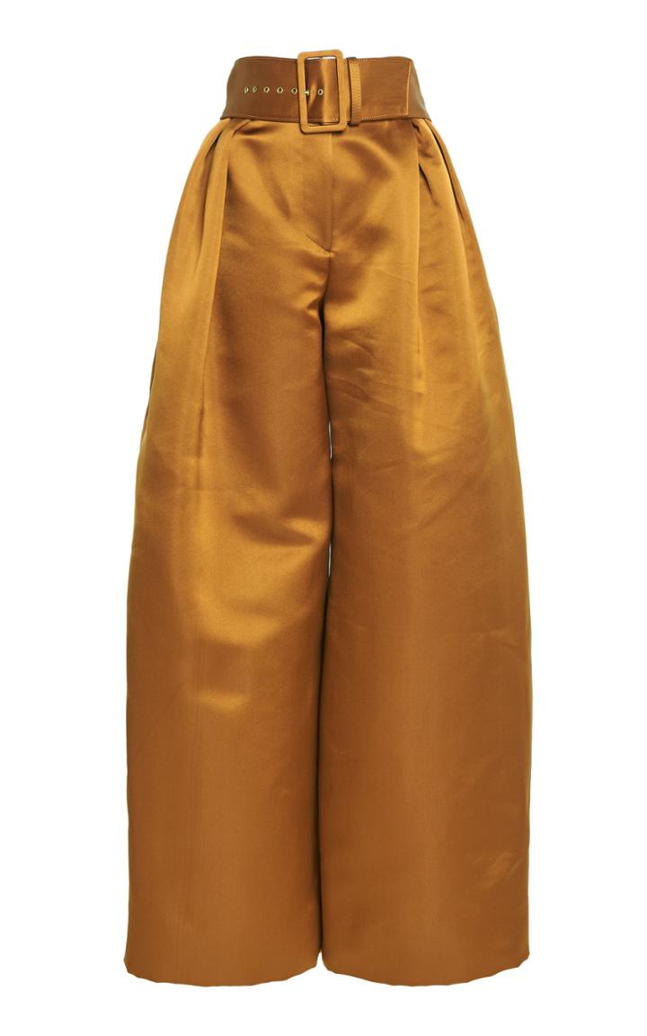 Moda Operandi Rosie Assoulin Belted Silk Straight-leg Pants