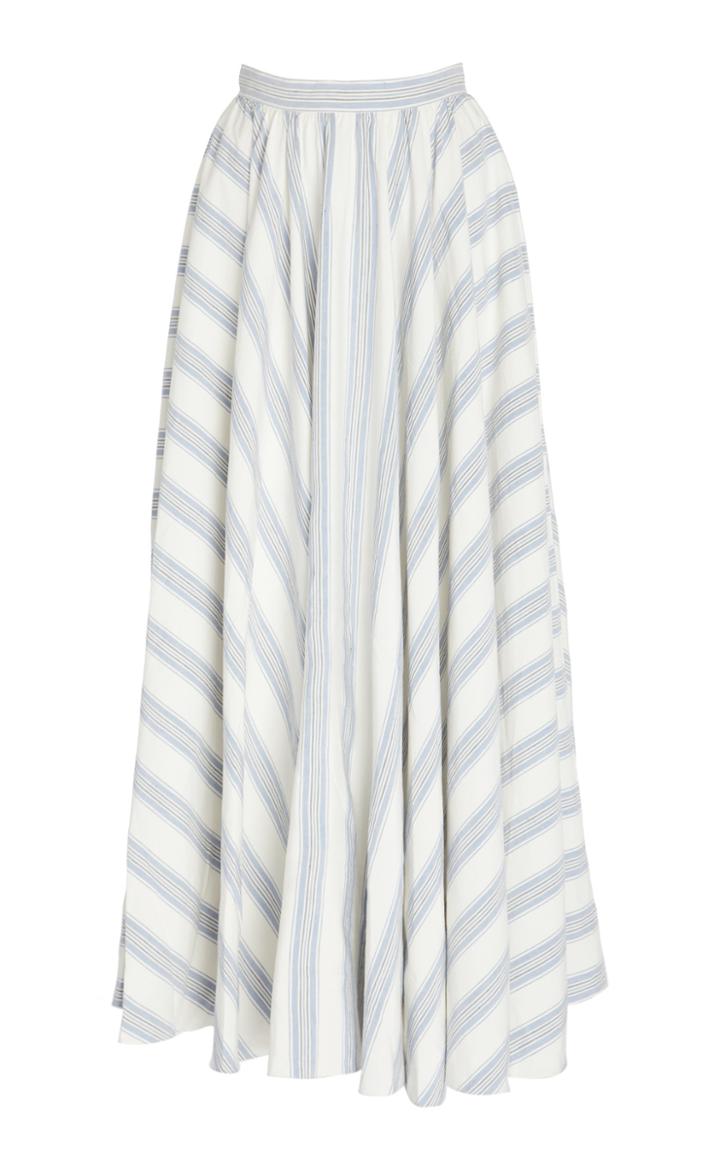 Noon By Noor Luther Silk And Linen Blend Maxi Skirt