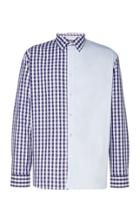 Jw Anderson Patchwork Gingham Cotton-poplin Shirt