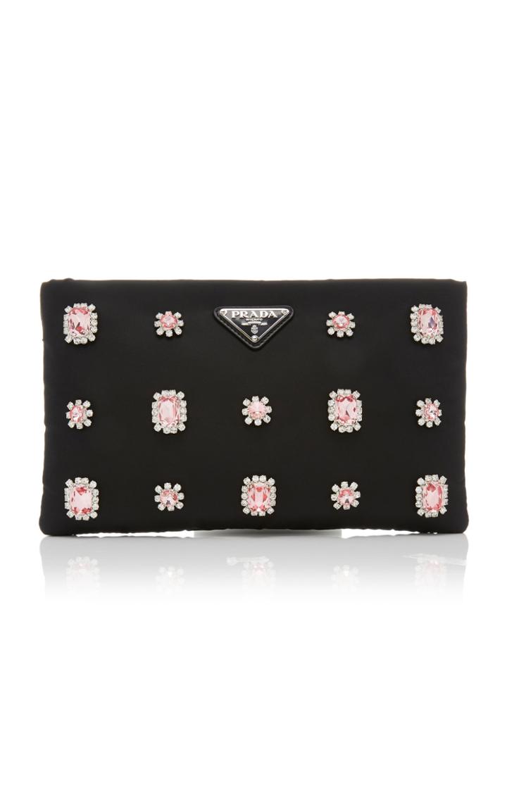 Prada Crystal-embellished Shell Shoulder Bag