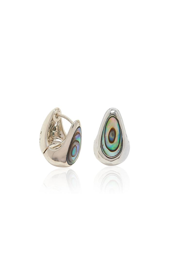 Moda Operandi Pamela Love Inlay Hammered Sterling Silver Hoops