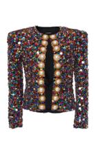 Balmain Gemstone Embroidered Wool Jacket