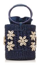 Poolside Bobbi Shell-embellished Straw Tote