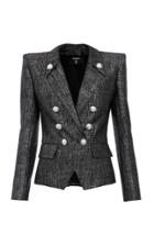 Moda Operandi Balmain Metallic Wool-blend Tweed Blazer Size: 34