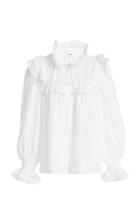Isabel Marant Toile Atedy Frilled Linen Blouse