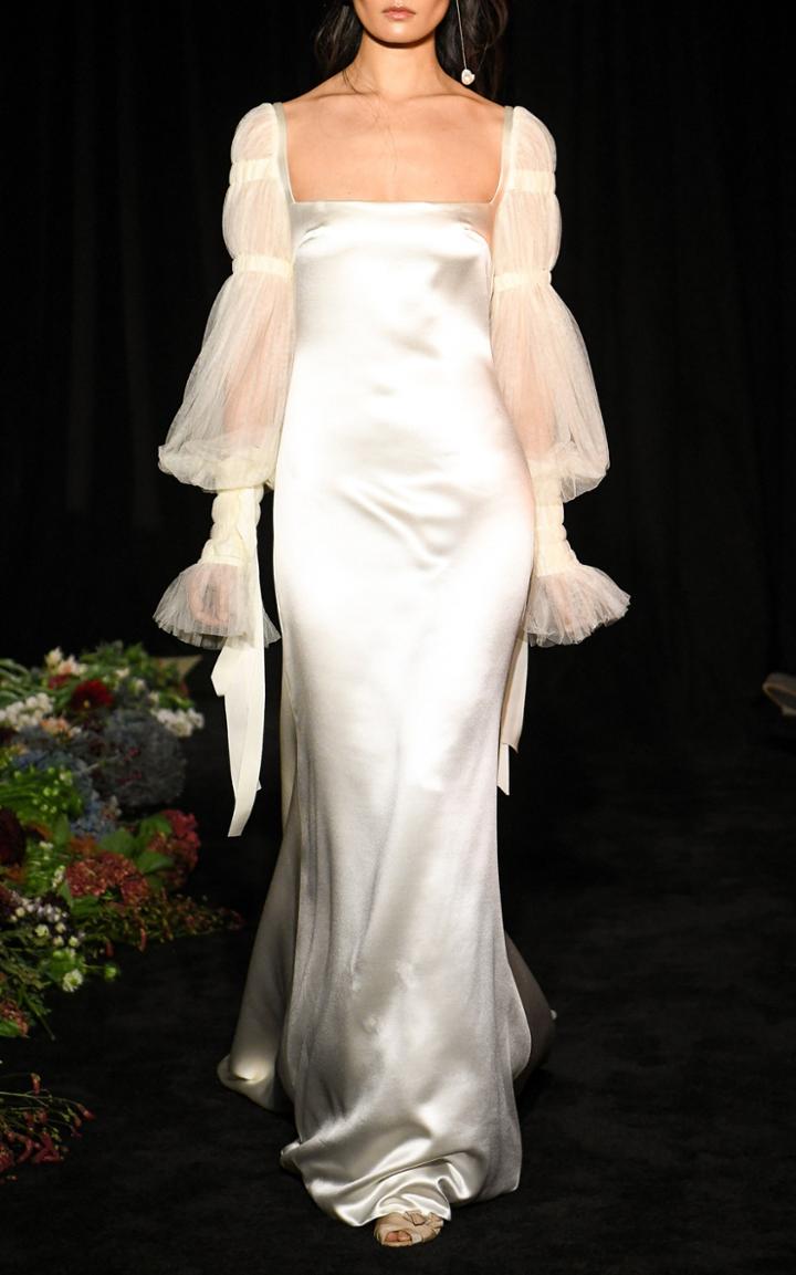 Moda Operandi Danielle Frankel Ruby Silk Wool Gown