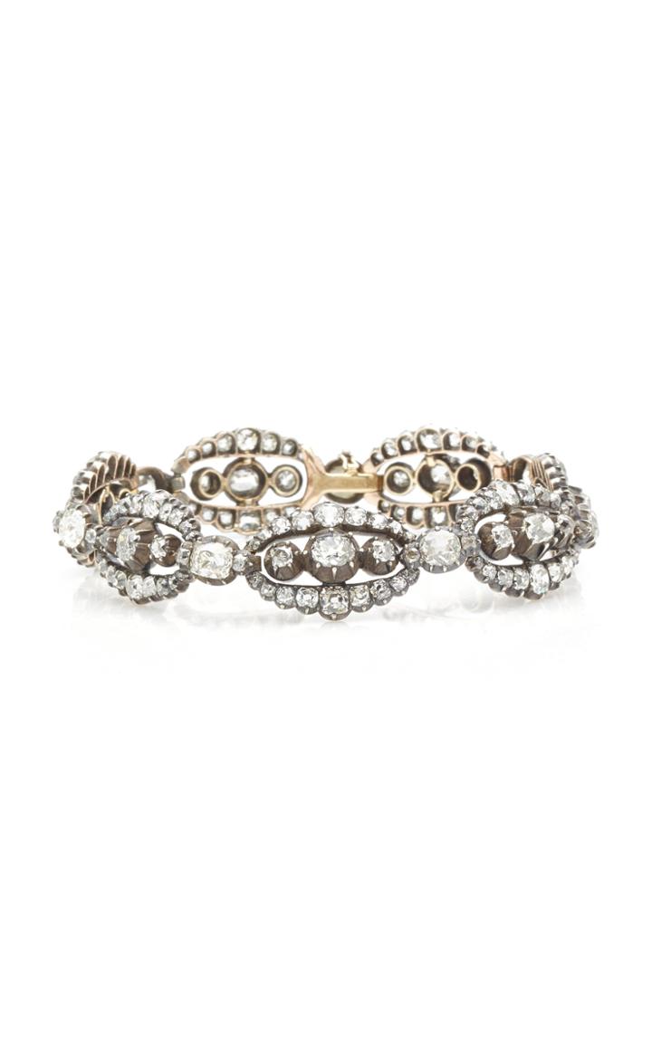 Moda Operandi Stephen Russell One Of A Kind Antique Silver Gold Diamond Bracelet