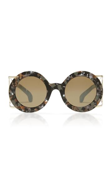 Philippe Chevallier Box Round Frame Sunglasses