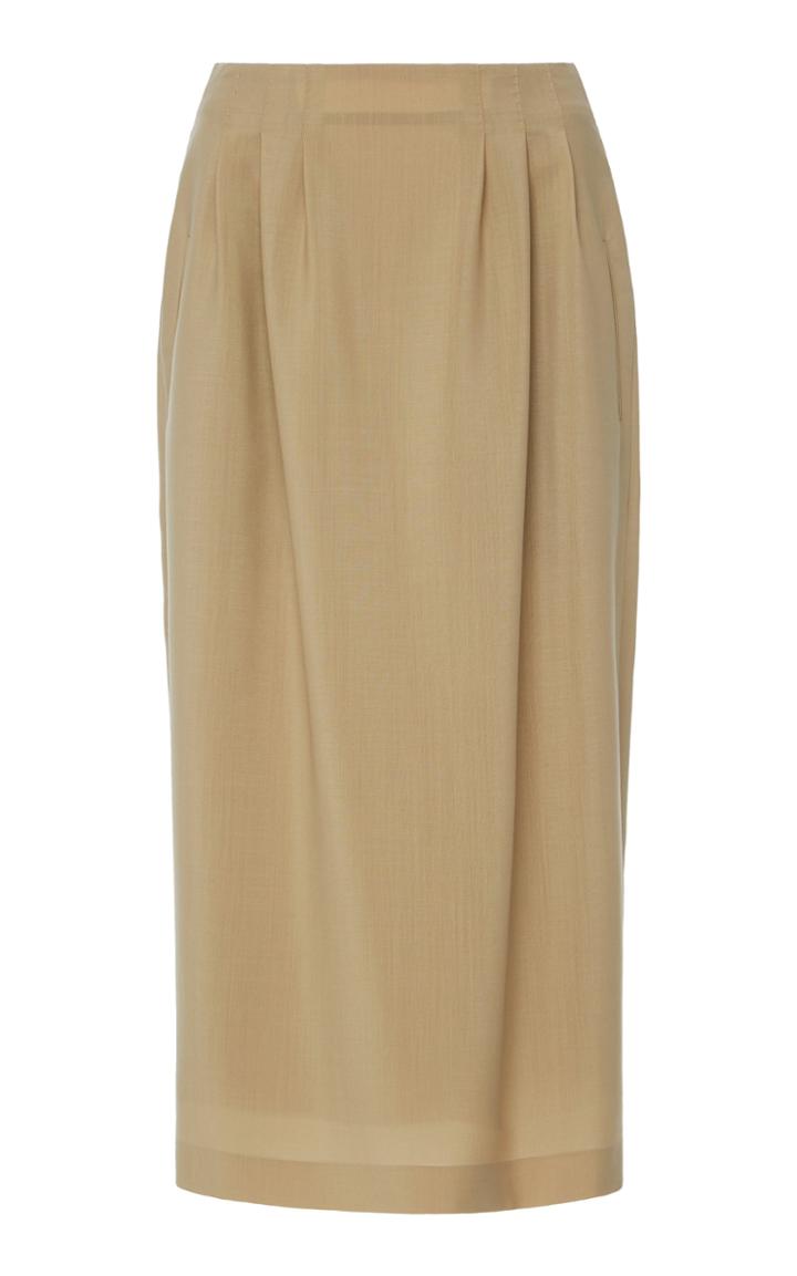 Moda Operandi Agnona Wool-mohair Pleated Pencil Skirt Size: 44