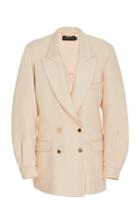 Moda Operandi Brandon Maxwell Double-breasted Twill Blazer Jacket Size: 2