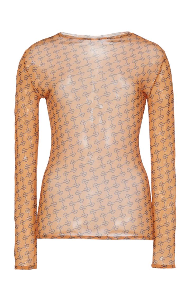 Moda Operandi Rokh Printed Chiffon Top Size: Xs