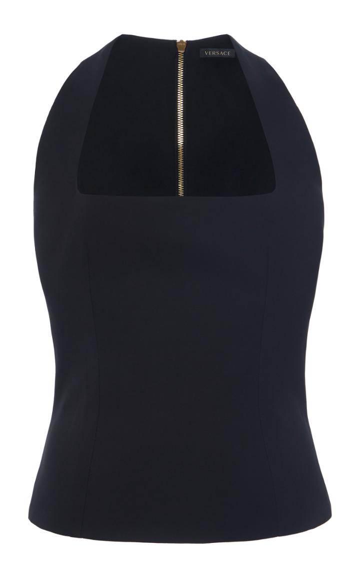 Moda Operandi Versace Halter Satin Top Size: 38