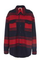 N 21 N&deg;21 Guglielmina Collared Striped Wool-blend Jacket