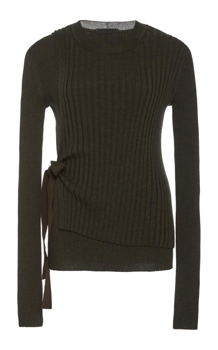 Moda Operandi Helmut Lang Wool Ribbed-knit Layered Sweater Size: S