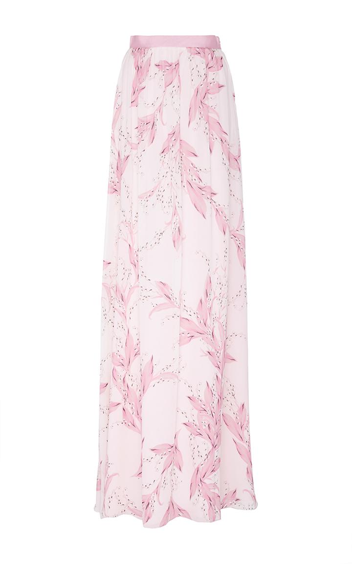 Giambattista Valli Georgette Floral Maxi Skirt