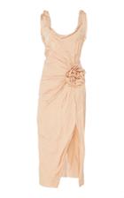 Moda Operandi Jason Wu Collection Flower-detailed Washed Sateen Cocktail Dress Size:
