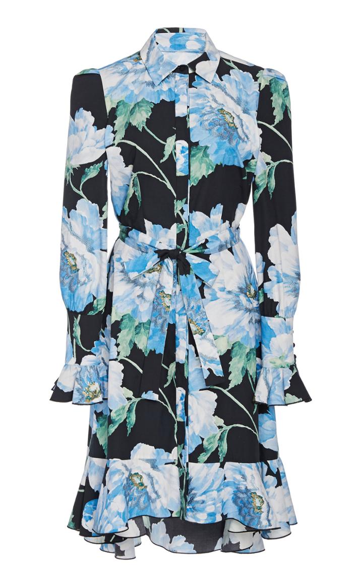 Moda Operandi Marchesa Ruffled Floral-print Cotton Dress Size: 2