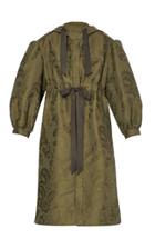 Moda Operandi Erdem William Cotton-blend Tie-detail Hooded Coat