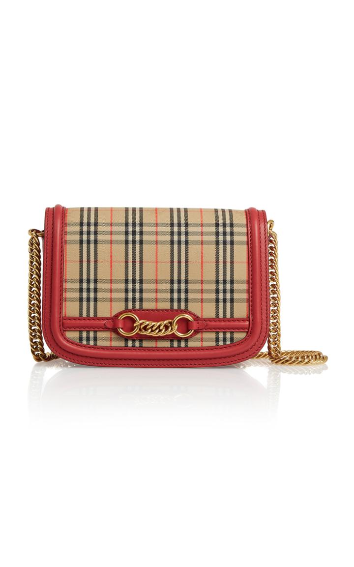 Burberry Check Patent Link Crossbody