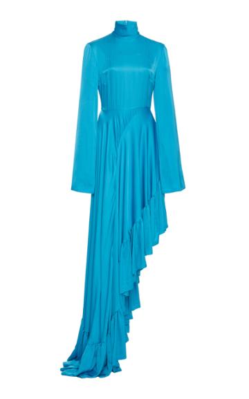 Solace London Marlee Asymmetric Ruffle-hem Maxi Dress