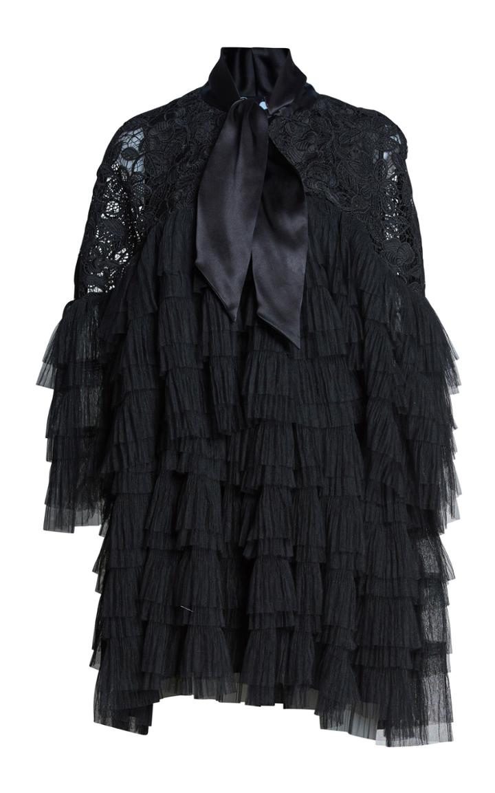 Romance Was Born Big Bang Lace Cape Dress