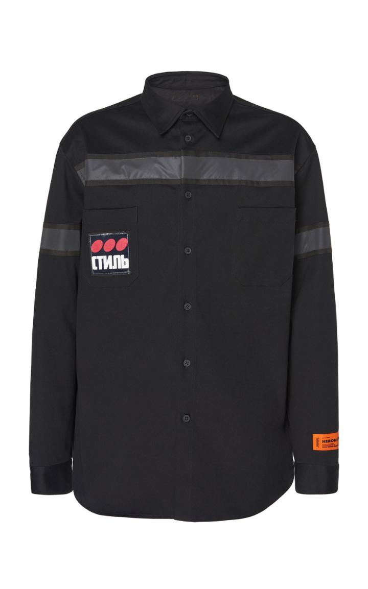 Heron Preston Printed Cotton-drill Shirt