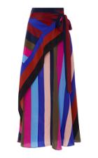 Diane Von Furstenberg Draped Wrap Maxi Skirt