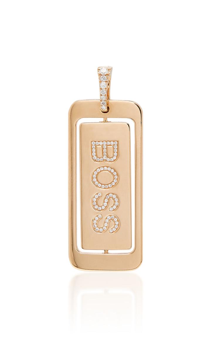 Diane Kordas 18k Boss Lady Diamond Pendant