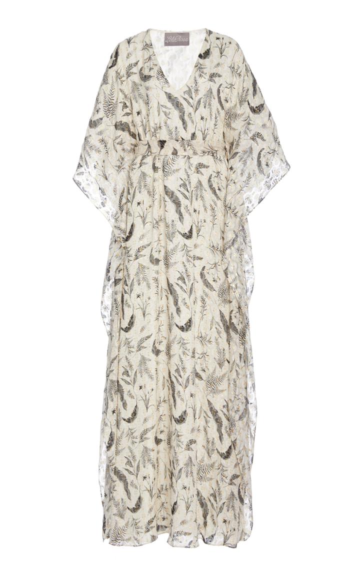 Moda Operandi Lela Rose Belted Printed Caftan Dress