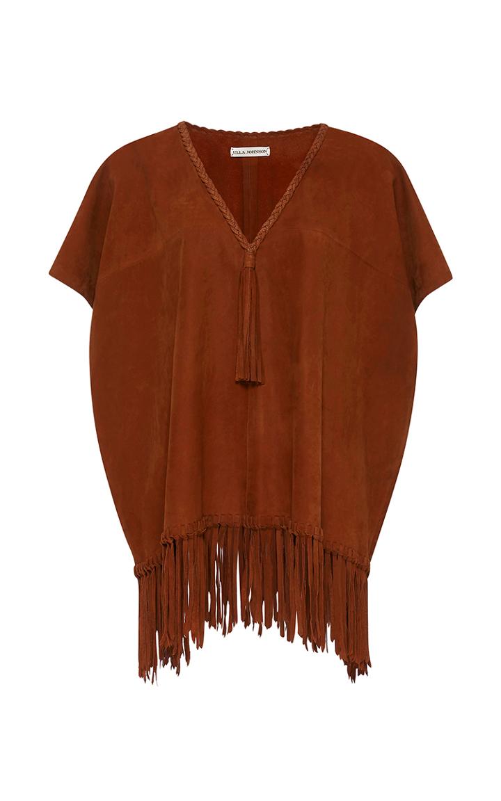 Ulla Johnson Fringe Suede Ziba Poncho