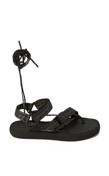 Off-white C/o Virgil Abloh Tie-detailed Woven And Rubber Sandals