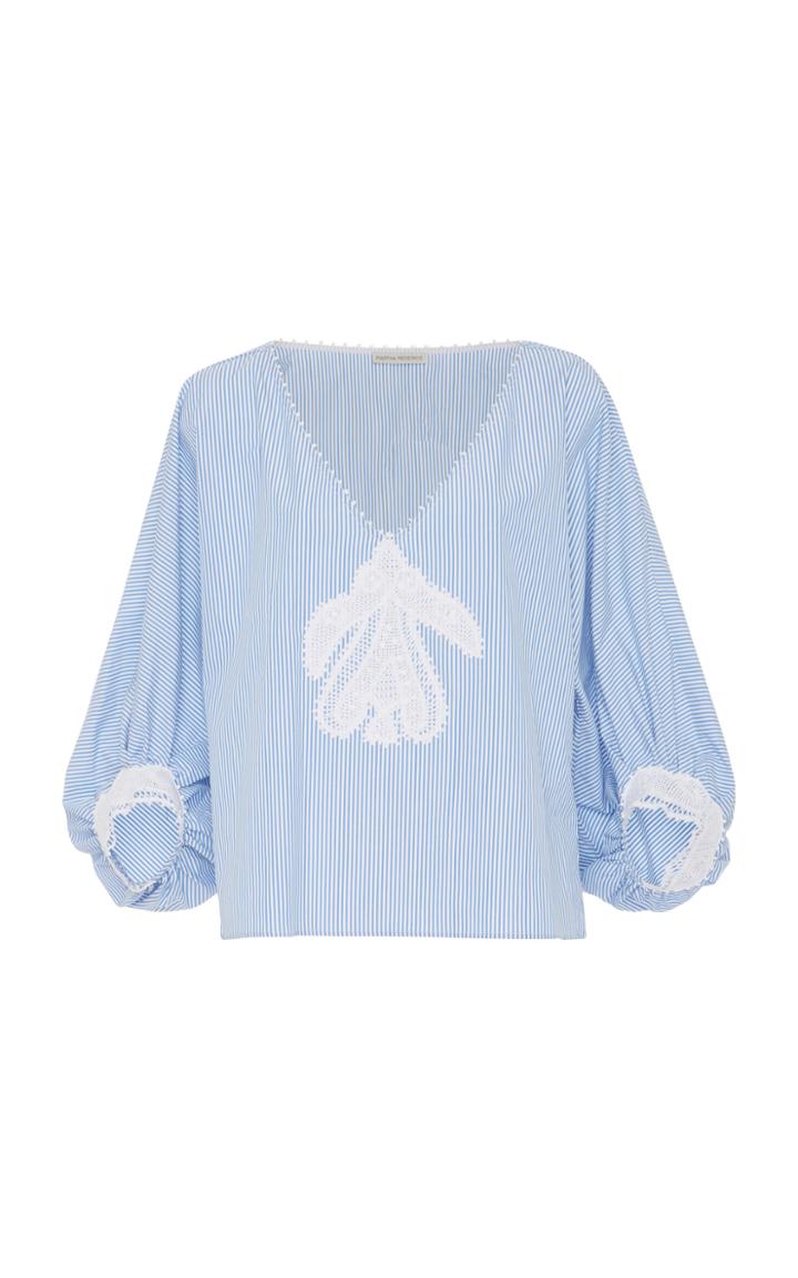 Martha Medeiros Tricoline Striped Blouse