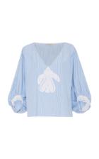 Martha Medeiros Tricoline Striped Blouse