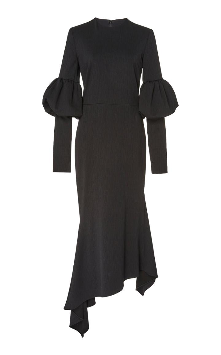 Christian Siriano Bubble-sleeve Crepe A-line Dress